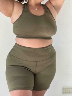 CALZA ROSÉ TEXTURA VERDE - Alfonsina Dinamita