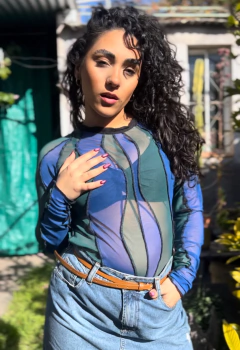 REMERA MICROTUL MANGA LARGA - Alfonsina Dinamita