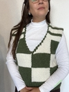 CHALECO TEJIDO VERDE SECO NATURAL - comprar online