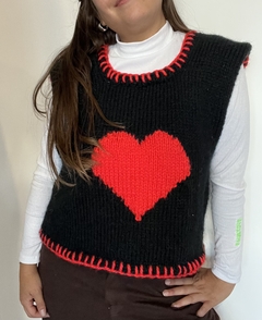 CHALECO CORAZON NEGRO - Alfonsina Dinamita