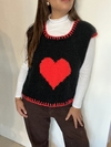 CHALECO CORAZON NEGRO - comprar online