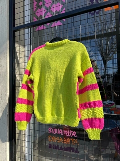 CARDIGAN FLUO AMARILLO/ROSA en internet