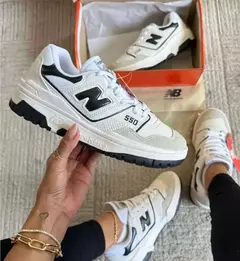 Zapatillas importadas NB 550 - Banco / Negro - comprar online