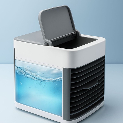 Mini Climatizador Ar Condicionado Umidificador Portátil USB Compacto Eficiente R