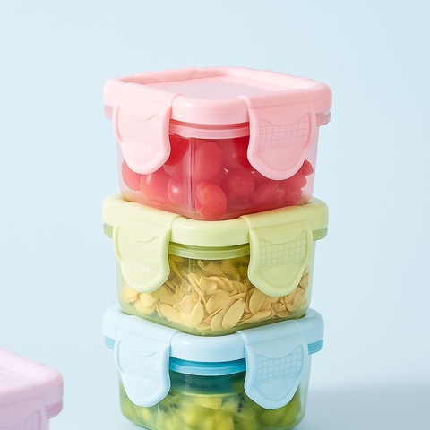 Mini Recipientes De Armazenamento De Alimentos, Tampas À Prova De Vazamento, Re