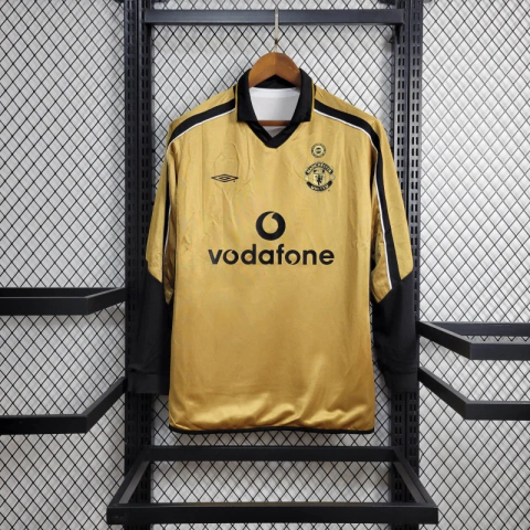 Camisa Retrô Manchester United centenário - Manga Longa