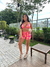 Conjunto Tri junto Laranja Folhas - 40 Graus Moda Praia