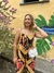 MACACÃO LENÇO PANTALONA ESTAMPA EXCLUSIVA TROPICAL FUNDO PRETO - comprar online