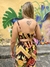 MACACÃO LENÇO PANTALONA ESTAMPA EXCLUSIVA TROPICAL FUNDO PRETO - ARRASO