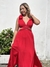 VESTIDO MUSA LONGO ARGOLA BABADO VERMELHO - ARRASO