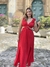 VESTIDO MUSA LONGO ARGOLA BABADO VERMELHO - comprar online
