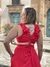 VESTIDO MUSA LONGO ARGOLA BABADO VERMELHO - loja online