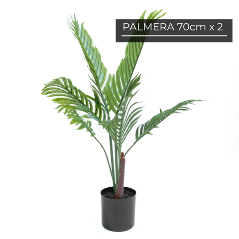Palmera 70cm x 2 unidades - Plantas Artificiales Premium con Protección UV