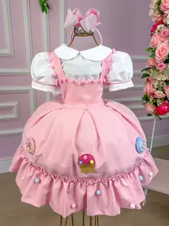 Vestido Bella - Jardineira Doces - Doceria Rosa - comprar online