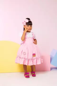 Vestido Bella - Jardineira Doces - Doceria Rosa