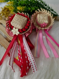 Laço em Meia - Junino Chapeuzinho Vermelho / Rosa
