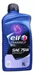 Frasco de óleo de transmissão manual SE 75W80 da marca Elf, com capacidade de 1 litro, ideal para lubrificação de transmissões.