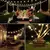 Globo de cristal solar LED String Lights, 8 modos de iluminação IP65 Fairy Lig Decoração luzes
