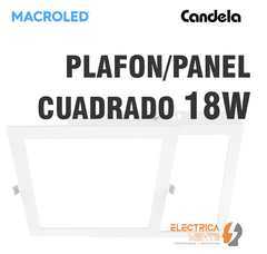 PLAFON/PANEL CUADRADO 18W MACROLED/CANDELA