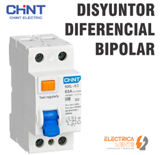 DISYUNTOR DIFERENCIAL BIPOLAR CLASE AC 6kA 30mA - CHINT