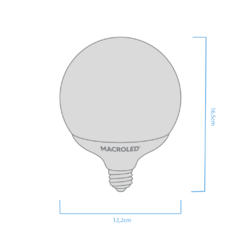 LAMPARA GLOBO G120 18W LUZ FRIA MACROLED - comprar online