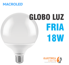 LAMPARA GLOBO G120 18W LUZ FRIA MACROLED