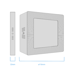 Imagen de PLAFON/PANEL CUADRADO 6W MACROLED/CANDELA