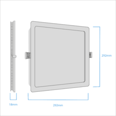 PLAFON/PANEL CUADRADO 24W MACROLED/CANDELA