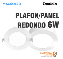 PLAFON/PANEL REDONDO 6W MACROLED/CANDELA