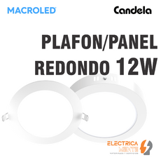 PLAFON/PANEL REDONDO 12W MACROLED/CANDELA