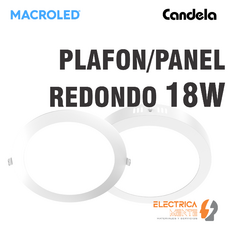 PLAFON/PANEL REDONDO 18W MACROLED/CANDELA