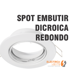 SPOT DE EMBUTIR REDONDAO DICROICA BCO