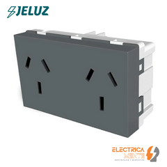 MODULO TOMA DOBLE SIN BASTIDOR JELUZ - comprar online