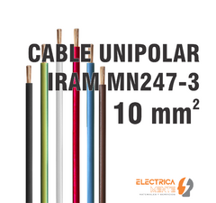 CABLE UNIPOLAR IRAM MN247-3 - 10 mm2 X 100 METROS