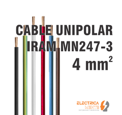 CABLE UNIPOLAR IRAM MN247-3 - 4 mm2 X 100 METROS