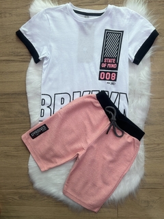 Conjunto Camiseta BRKLYN e Bermuda