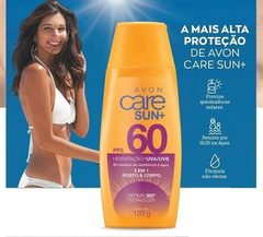 Protetor Solar Fps 60 2 Em 1 Rosto Corpo Care Sun+ 120g Avon - comprar online