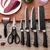 Jogo De Facas Premium Inox Descascador E Tesoura 8 Peças Cabo Emborrachado Churrasco Presente Cozinha Geral na internet