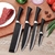 Jogo De Facas Premium Inox Descascador E Tesoura 8 Peças Cabo Emborrachado Churrasco Presente Cozinha Geral - loja online