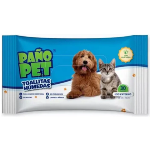Paño Pet Toallitas Humedas Perro 30u