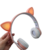 Fone de ouvido concha gatinho na internet