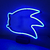 Velador Infantil Sonic Luz De Noche Lampara Neon 25cm - comprar online