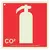 Placa Fotoluminescente - Extintor de Incêndio CO2