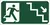 Placa Fotoluminescente Indicativa de Escada Desce à Direita