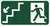 Placa Fotoluminescente Indicativa de Escada Desce à Esquerda