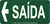 Placa Fotoluminescente Indicativa de Saída à Esquerda