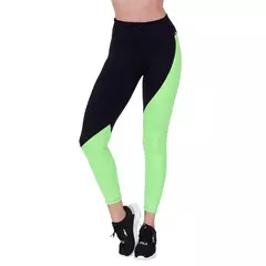 RIKINTE Calça Legging Preta com Verde Feminina Fitness Academia Fit Esportiva - loja online