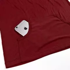 Camiseta Regata Sport Fitness Academia 2 Bolsos Tecido Respiravel Seca Rápido - comprar online