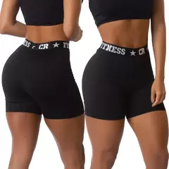 Kit 2 Shorts Elástico Exposto Academia Cintura Alta - comprar online