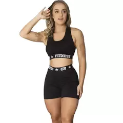 Conjunto Academia Topper e Short Elástico Exposto Feminino